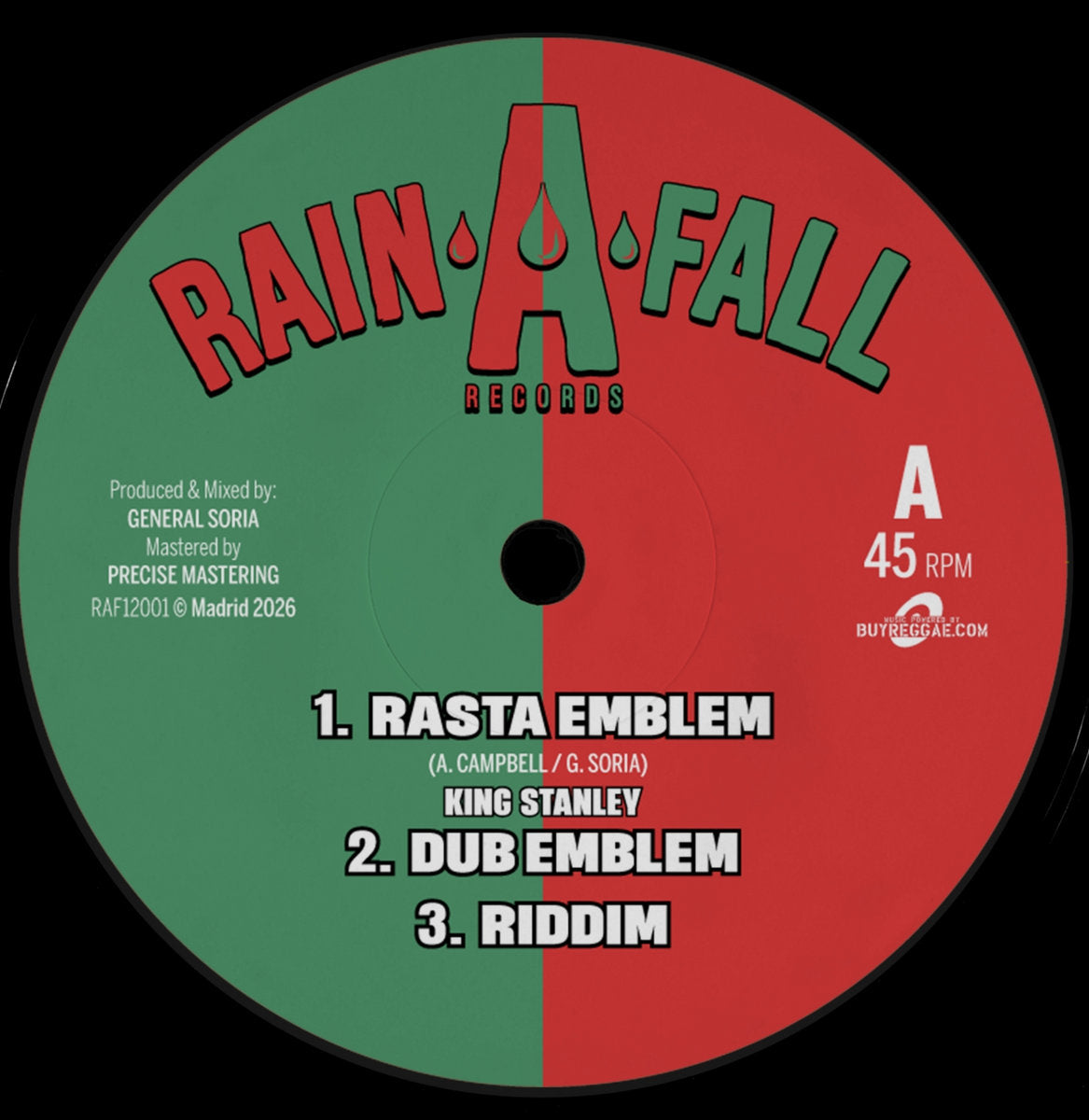 12" General Soria, King Stanley – Rasta Emblem / Chant Down Babylon